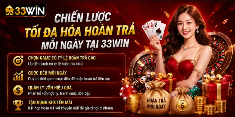 Chiến lược tối đa hóa hoàn trả mỗi ngày tại 33Win