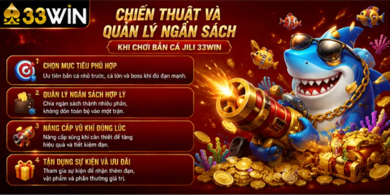 Chiến thuật và quản lý ngân sách khi chơi bắn cá JILI 33Win