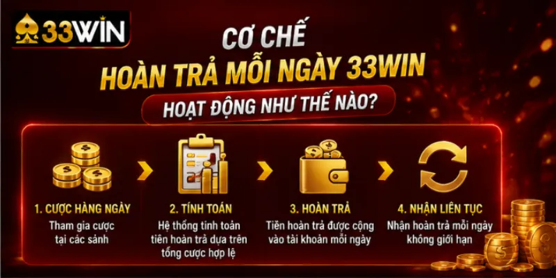 Cơ chế hoàn trả mỗi ngày 33Win hoạt động như thế nào