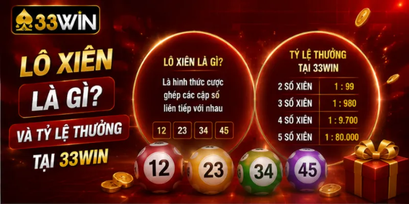 Lô xiên là gì và tỷ lệ thưởng tại 33Win